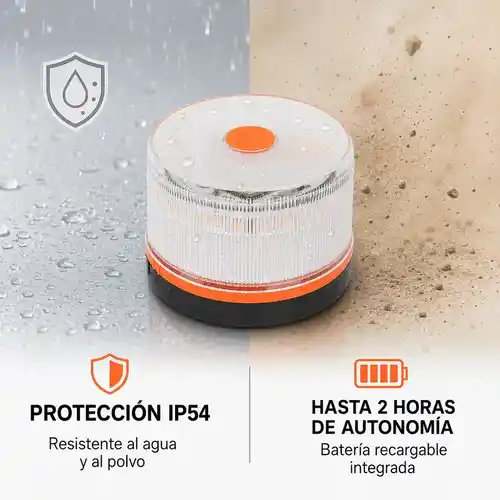 Pack 2 Balizas de Emergencia V16 Homologadas DGT con luz 360 y base magnética