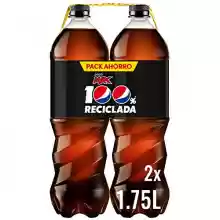 Pack 2 botellas de Pepsi MAX 1.75L - Refresco de Cola con Zero Azúcar