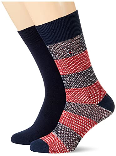 Pack 2 pares de calcetines Tommy Hilfiger Birdseye Stripe Men's para Hombre