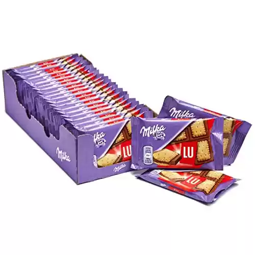 Pack 20 Mini Tabletas de Chocolate con Leche de los Alpes Milka LU
