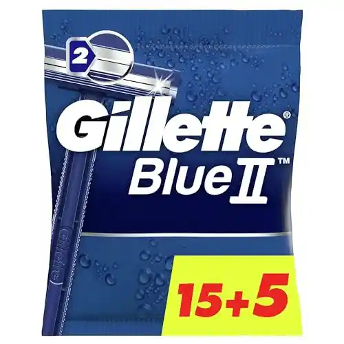 Pack 20x Maquinillas de afeitar desechables Gillette Blue II