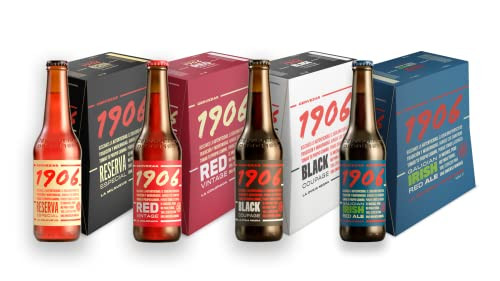 Pack 24 cervezas 1906 Familia: 1906 Reserva Especial + 1906 Irish Red + 1906 Red Vintage + 1906 Black Coupage