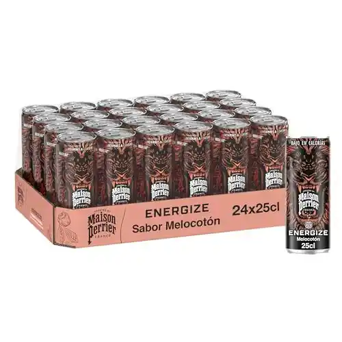 Pack 24 Latas Bebida Energética Maison Perrier Energize Melocotón
