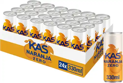 Pack 24 latas Kas Naranja Zero 33cl