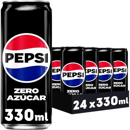 Pack 24 Latas x 330 ml Pepsi Max Zero Azúcar Refresco de Cola