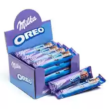 Pack 24 paquetes Milka Oreo Barritas de Chocolate con Leche de los Alpes