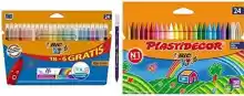 Pack 24 rotuladores bic + 24 ceras plastidecor