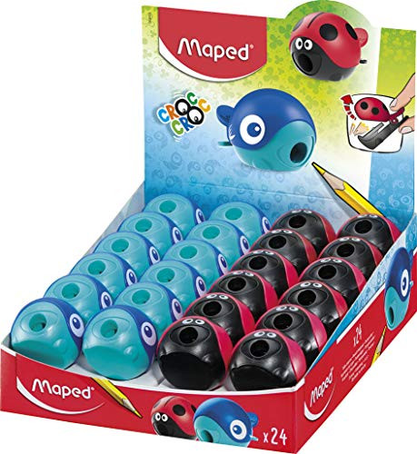 Pack 24 Sacapuntas Mariquitas y ballenas Maped Easy