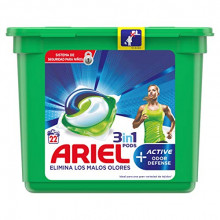Pack 24 uds Ariel Pods detergente 3 en 1 active en cápsulas
