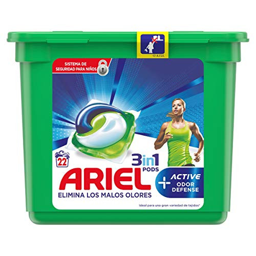 Pack 24 uds Ariel Pods detergente 3 en 1 active en cápsulas