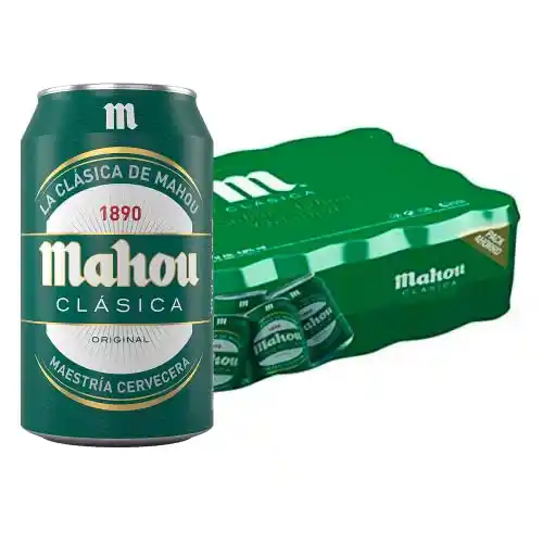 Pack 24 x 33cl Mahou Clásica Cerveza Dorada Lager