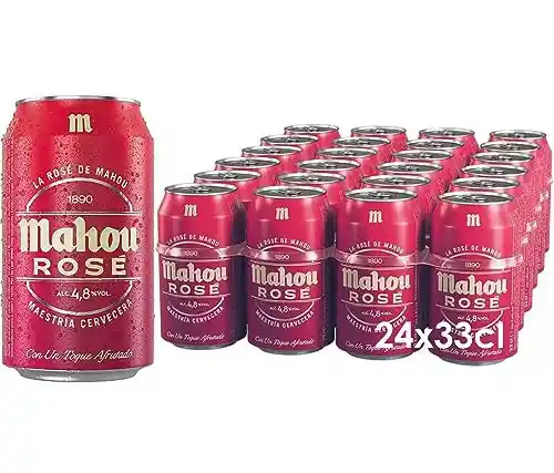 Pack 24x Cervezas Mahou Rosé afrutada