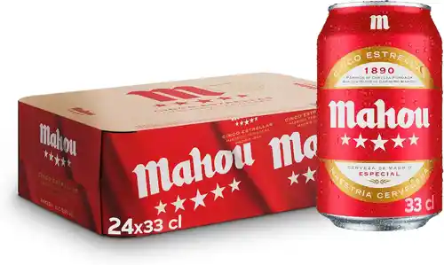 Pack 24x Latas 33cl Mahou 5 Estrellas
