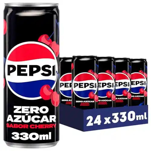 Pack 24x Latas Pepsi Zero Cherry 330ml