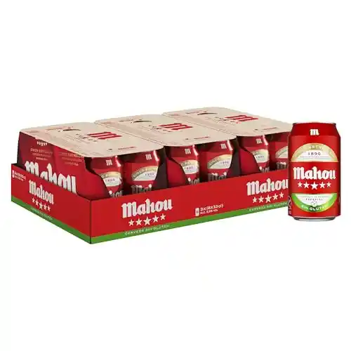 Pack 24x33cl Cervezas Mahou 5 Estrellas Sin Gluten