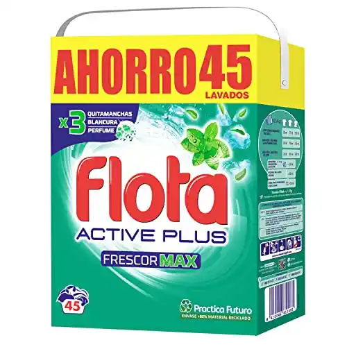 FLOTA Frescor Max Detergente en Polvo Lavadora (45 Lavados)