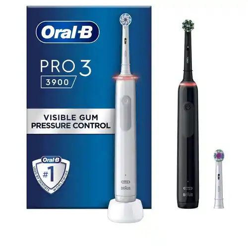 Pack 2x Cepillos Oral-B PRO 3 3900 + cabezal de recambio