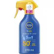 Pack 2x cremas NIVEA SUN Spray Solar Kids Protege & Cuida FP50+ 270 ml