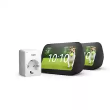 Pack 2x Echo Show 5 (3.ª generación) + Enchufe inteligente WiFi TP-Link Tapo P110 Smart Plug