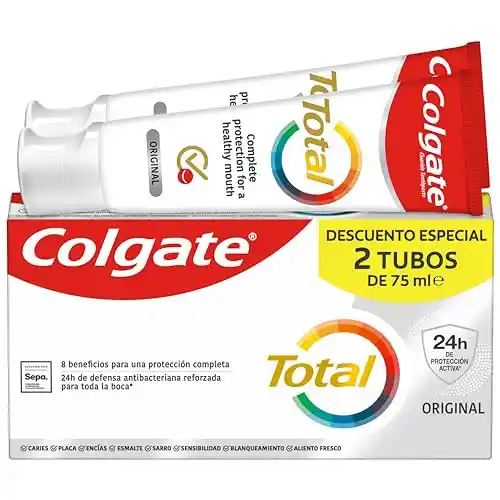 Pack 2x Pasta de Dientes Colgate Total Original