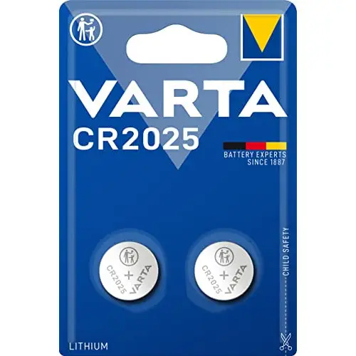 Pack 2x pilas de botón Varta 3V CR2025