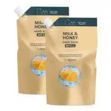 Pack 2x1000ml Recambio de jabón de manos de miel y leche - by Amazon