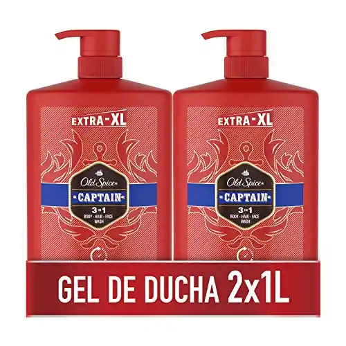 Pack 2x1L Gel De Baño Y Champú 3 En 1 Old Spice Captain