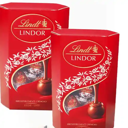 Pack 2x200g Bombones de Chocolate con Leche Lindt Lindor
