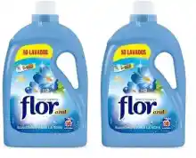 Pack 2x50 lavados Suavizantes Flor Azul para la ropa aroma