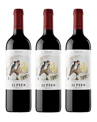 Pack 3 botellas de vino D.O. Rioja crianza 22 Pies