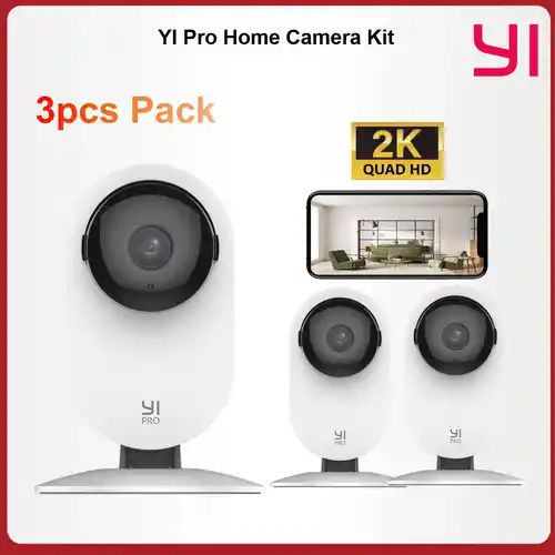 Pack 3 Cámaras IP WiFi Xiaomi Yi Pro 2K