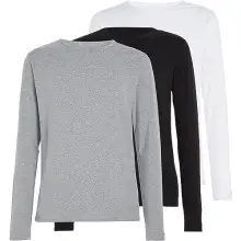 Pack 3 Camisetas Manga Larga Tommy Hilfiger Hombre de algodón y elastano