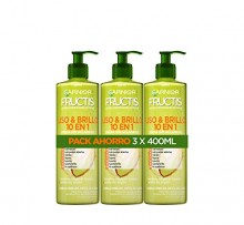 Pack 3 envases Garnier Fructis tratamiento liso y brillo