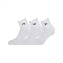 Pack 3 pares calcetines deportivos Fila Quarter Plain unisex con algodón