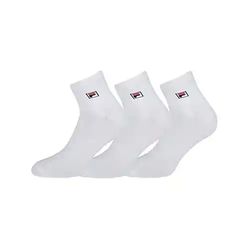 Pack 3 pares calcetines deportivos Fila Quarter Plain unisex con algodón