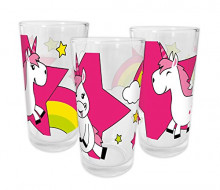 Pack 3 vasos de unicornio