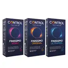 Pack 30 preservativos Control Sensibilidad: Finissimo Senso, Original y Ultrafeel