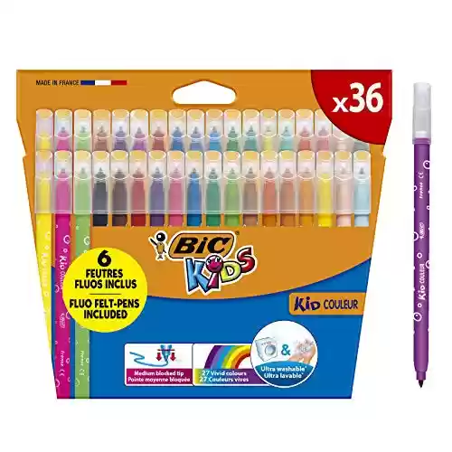 Pack 36 rotuladores lavables BIC Kids Kid Couleur