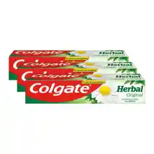 Pack 3x 75ml pasta de dientes Colgate Dentífrico Herbal Original