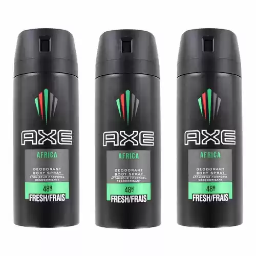 Pack 3x desodorantes AXE Africa 48H Fresh Body Spray 150ml