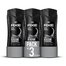 Pack 3x Gel de Ducha para hombre Axe Black 400ml