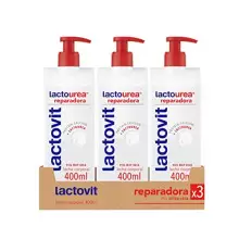 Pack 3x Leche Corporal Reparadora Lactourea Lactovit con Protein Calcium, para Pieles Secas y Extra Secas