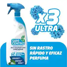 Pack 3x Limpiadores Spray 750 ml Sanicentro Multidesinfección