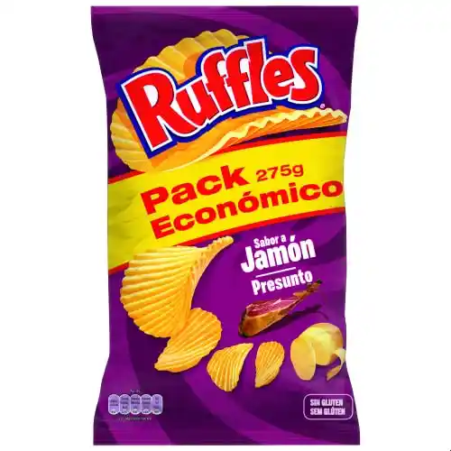 Pack 3x Ruffles Jamón 295g