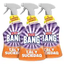 Pack 3x1L Cillit Bang Cal y Suciedad, potente limpiador baño, cocina, formato spray - total 3 L
