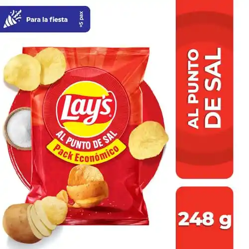 Pack 3x248g Lay's Patatas Fritas al Punto de Sa (PROMO 3x2)