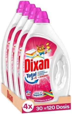 Chollazo! Pack 4 botellas Dixan Gel Adiós al Separar Detergente Líquido para Lavadora 120 lavados