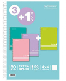 Pack 4 cuadernos Miquelrius Tamaño 215 x 310 mm