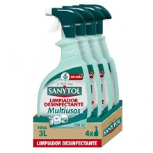 Pack 4 Limpiadores desinfectante Sanytol Multiusos Spray