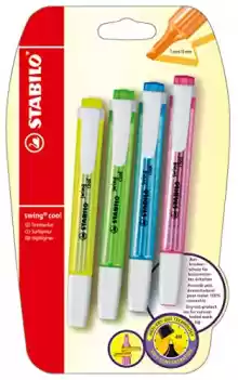 Pack 4 marcadores fluorescentes STABILO swing cool